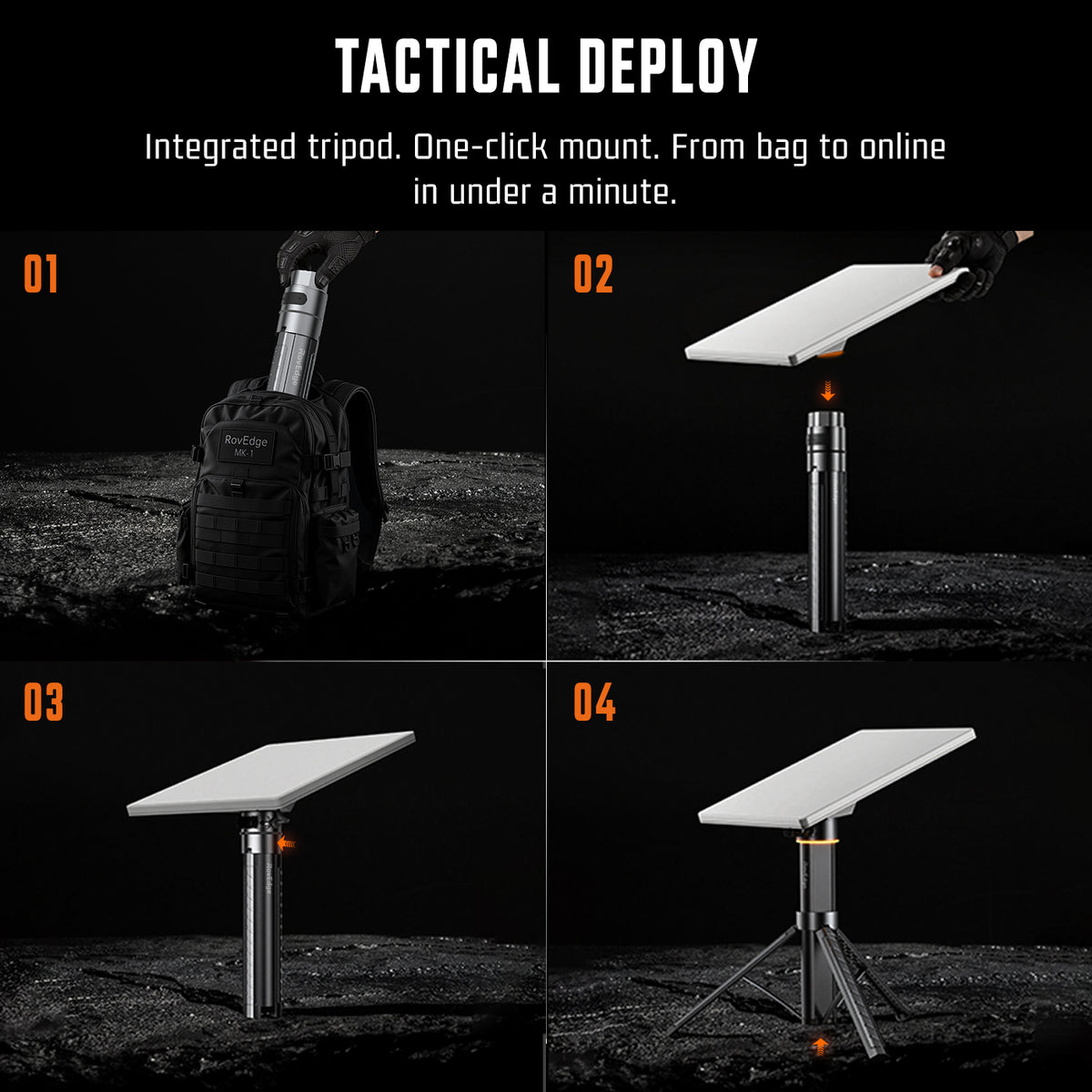 RovEdge MK-1 Starlink Mini Battery | 189Wh & Integrated Tripod